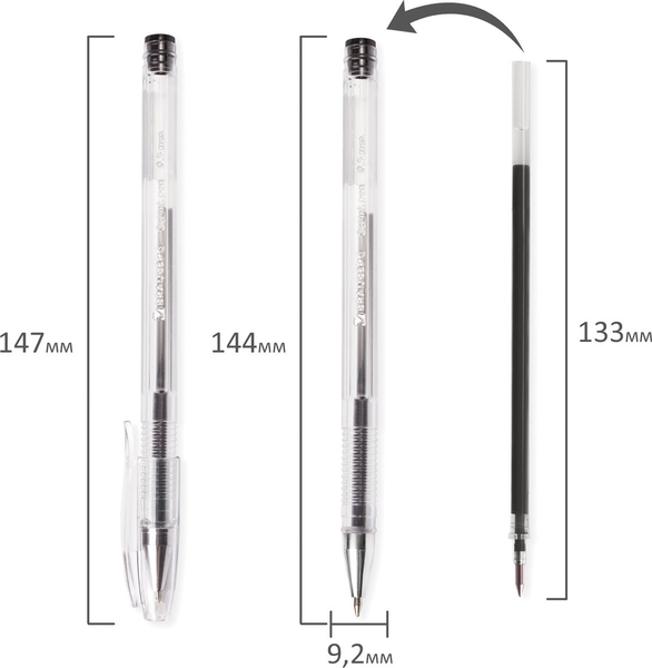 Ручка гелевая Brauberg Jet / 141018