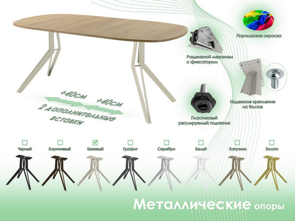 Обеденный стол AMC Elite Е21(900) D7