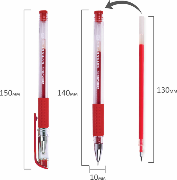 Ручка гелевая Brauberg Extra Gt Needle / 143921