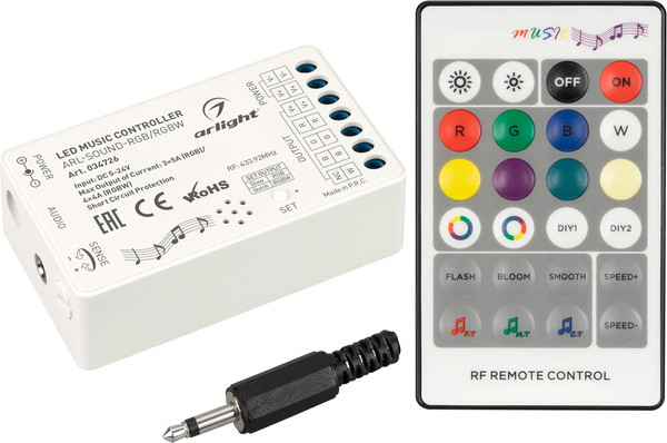 Контроллер для светодиодной ленты Arlight ARL-SOUND-RGB/RGBW / 034726 - фото
