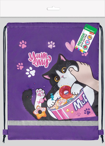 Мешок для обуви Brauberg Kids. Sweet Cheeks / 272390