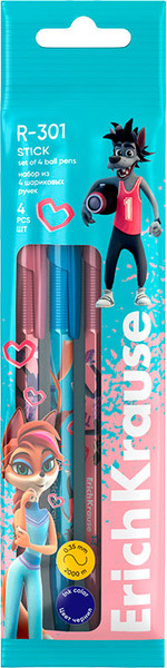 Набор шариковых ручек Erich Krause Ну, Погоди! Каникулы для девочки / 62640 - фото