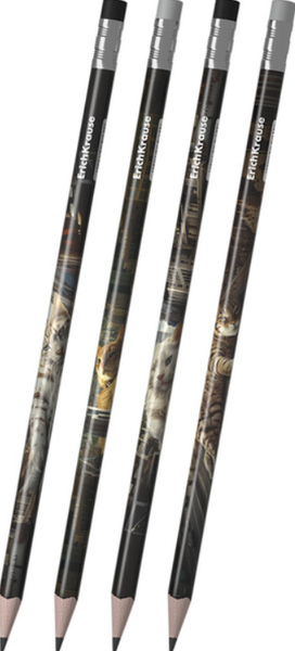 Набор простых карандашей Erich Krause Big City Cats / 62761 - фото