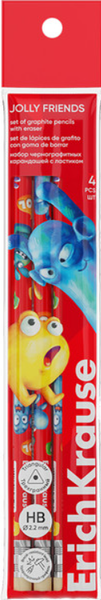 Набор простых карандашей Erich Krause Jolly Friends / 63327 - фото