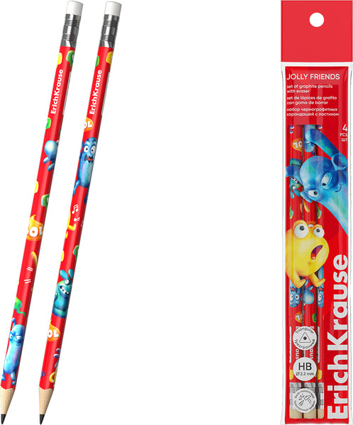 Набор простых карандашей Erich Krause Jolly Friends / 63327
