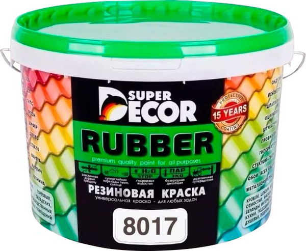 Краска Super Decor Резиновая RAL 8017 - фото