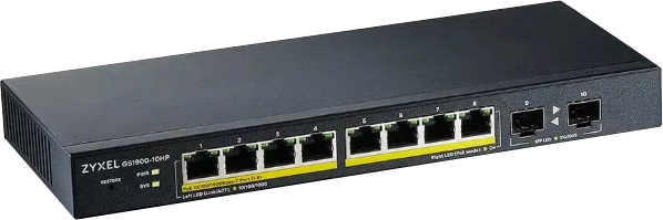 Коммутатор ZyXEL GS1900-10HP-EU0102F - фото