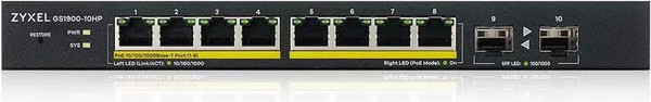 Коммутатор ZyXEL GS1900-10HP-EU0102F