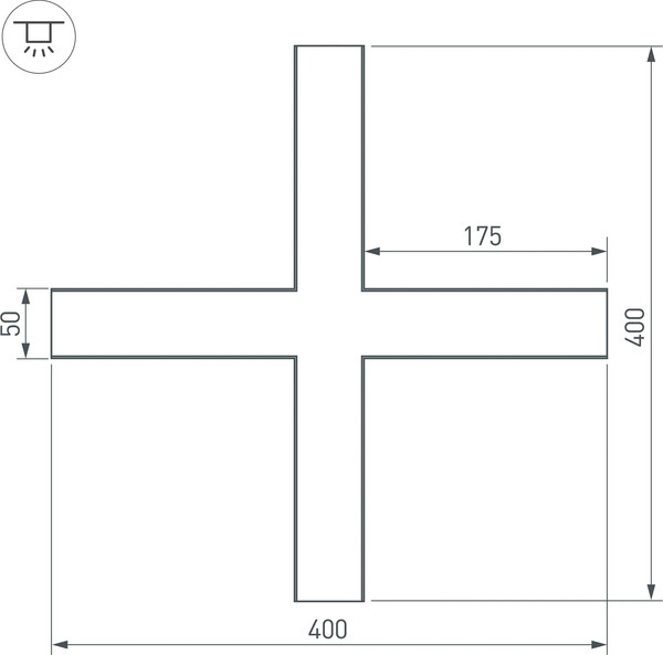 Крестовина для профилей Arlight SL-LINE-5035 / 030118