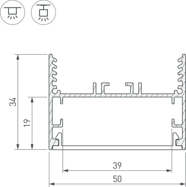 Крестовина для профилей Arlight SL-LINE-5035 / 030118