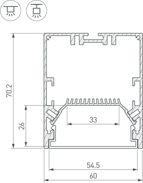 Крестовина для профилей Arlight SL-LINE-6070 / 030143