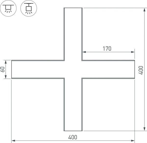 Крестовина для профилей Arlight SL-LINE-6070 / 030143