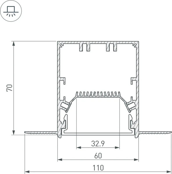 Крестовина для профилей Arlight SL-LINIA55-FANTOM / 030134