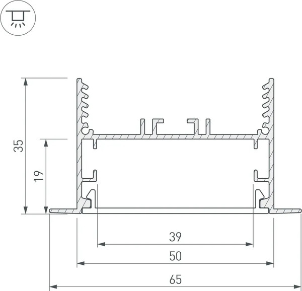 Крестовина для профилей Arlight SL-LINIA65-F / 030127
