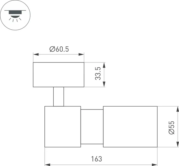 Спот Arlight SP-ARTEMIS-SURFACE-FLAP-R55-12W Warm3000 BK / 051793