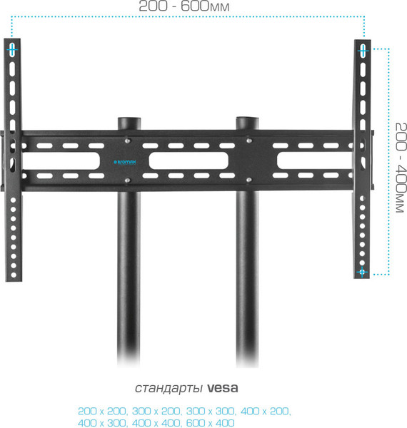 Стойка для ТВ/аппаратуры Kromax Omega-15