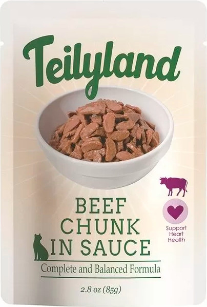 Влажный корм для кошек Teilyland Кусочки с говядиной в соусе - фото