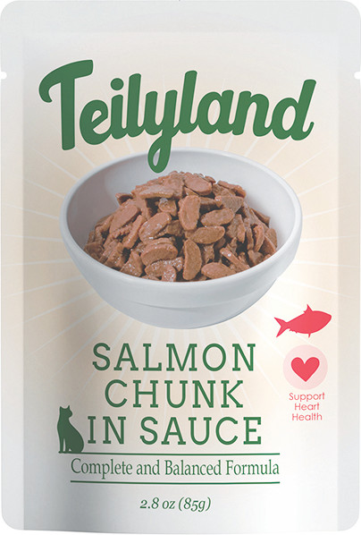 Влажный корм для кошек Teilyland Кусочки с лососем в соусе - фото