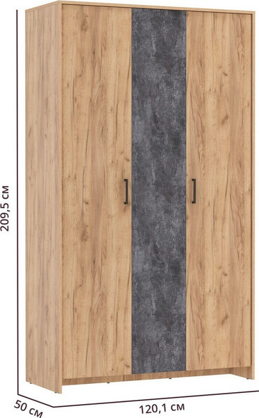 Шкаф Олмеко Бордо 3-х дверный 85.01