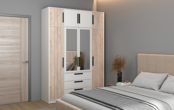 Шкаф Олмеко Вегас 4-х дверный с зеркалом 83.07