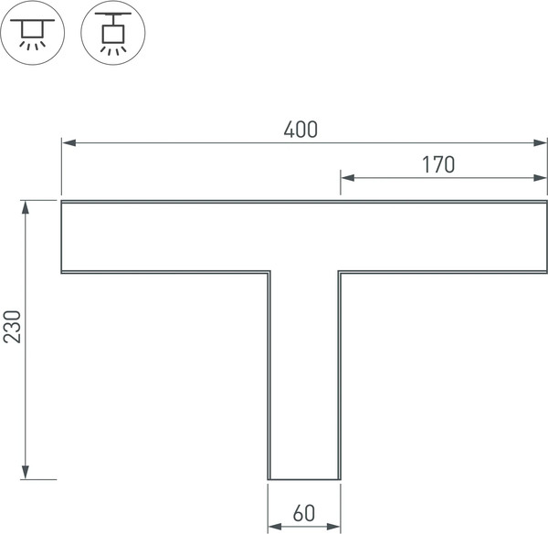 Угол профиля для светодиодной ленты Arlight SL-LINE-6070 / 030142
