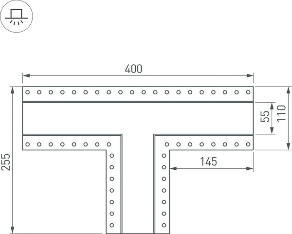 Угол профиля для светодиодной ленты Arlight SL-LINIA55-FANTOM / 030133