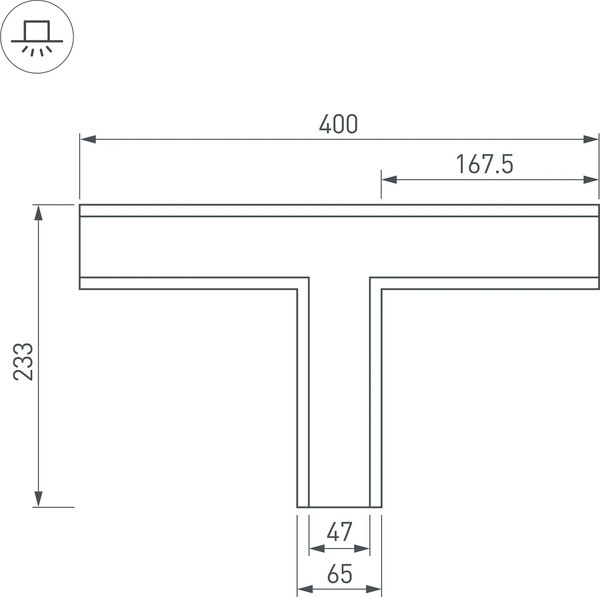 Угол профиля для светодиодной ленты Arlight SL-LINIA65-F / 030128