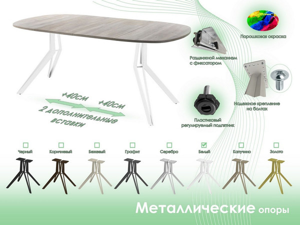 Обеденный стол AMC Elite Е21(900) D7