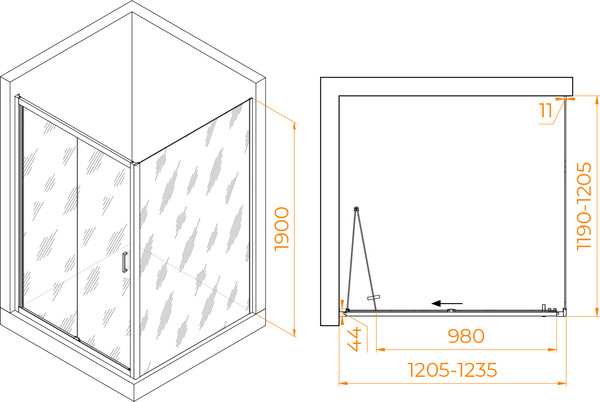 Душевой уголок RGW PA-132 / 060813222-11