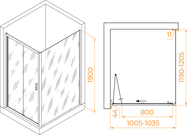 Душевой уголок RGW PA-142B / 060814202-14