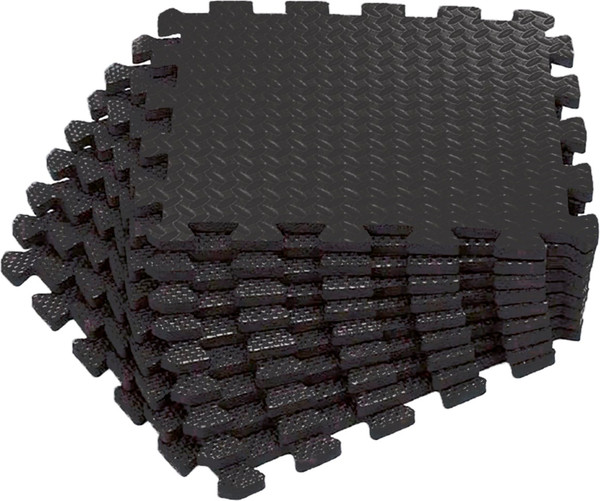 Коврик для йоги и фитнеса UNIX Fit Пазл / EVAMU24BL - фото