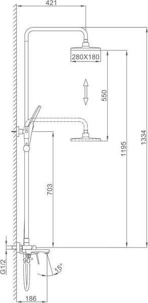 Душевая система со смесителем Frap F2486-9