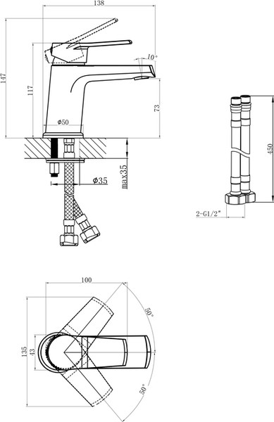 Смеситель Cersanit City 68402
