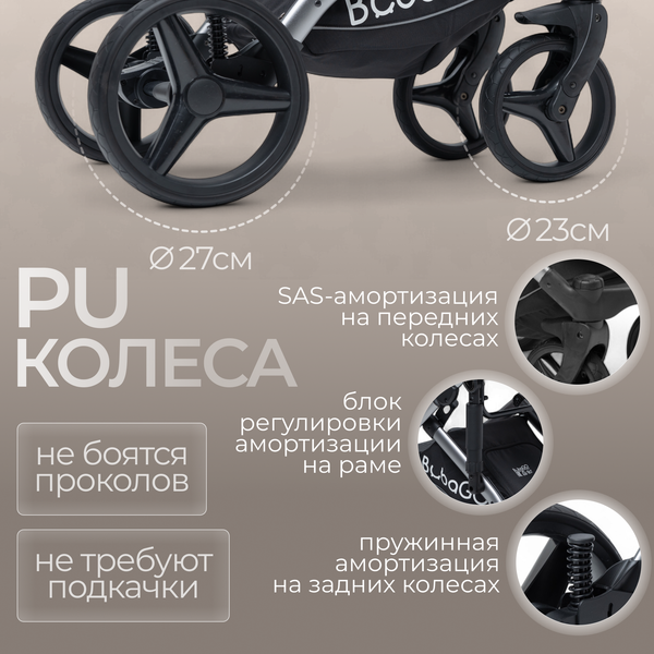 Детская универсальная коляска Bubago Rosano 3в1 / BG 164-1