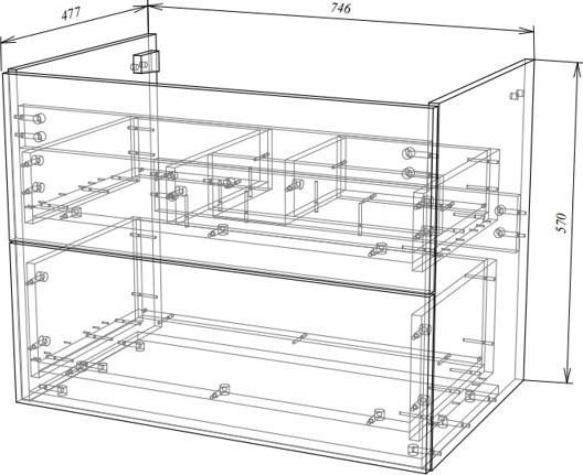 Тумба под умывальник Garda Neapol 82н_750 / 31.82н.750.PVC