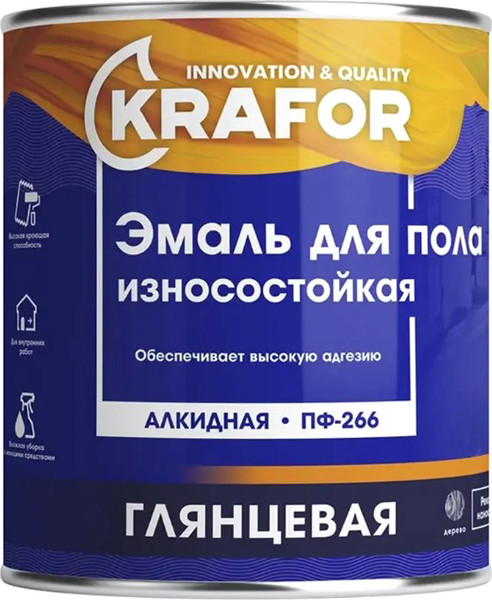 Эмаль Krafor ПФ-266 для пола - фото