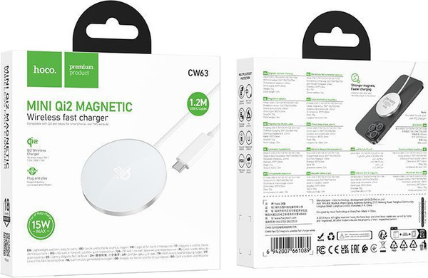 Зарядное устройство беспроводное Hoco CW63 Fast Qi2