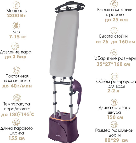 Отпариватель Endever Odyssey Q-17 (фиолетовый)