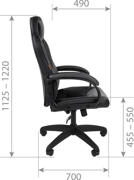 Кресло геймерское Chairman Game 17 экокожа