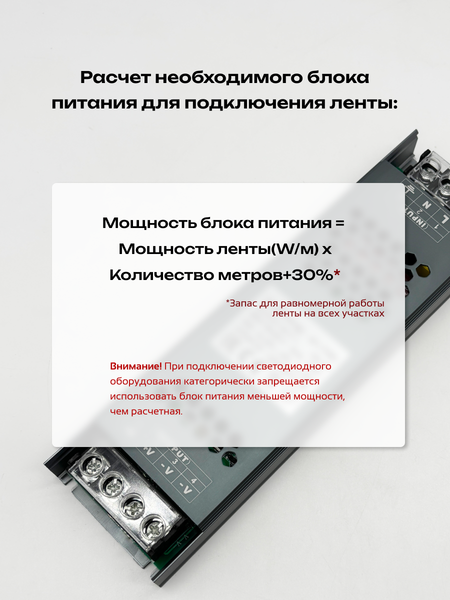 Блок питания для светодиодной ленты Truenergy 48V 100W IP20 / 17401