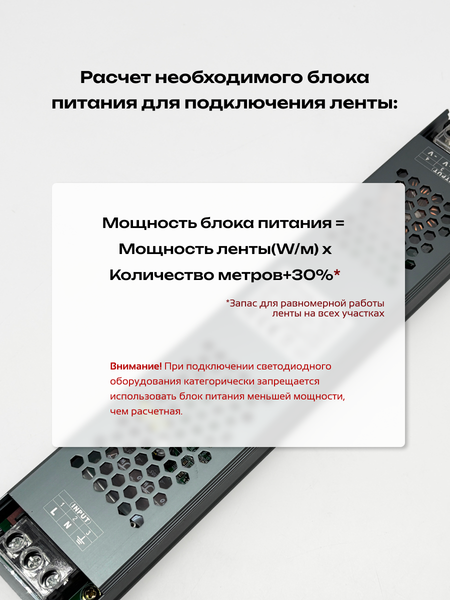 Блок питания для светодиодной ленты Truenergy 48V 200W IP20 / 17402