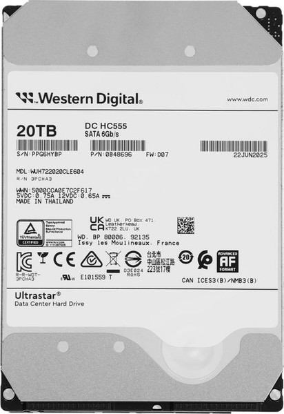 Жесткий диск Western Digital DC HC555 20TB (WUH722020CLE604) - фото