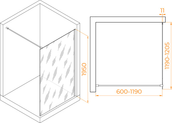 Душевая стенка RGW WA-002G / 35100212-16