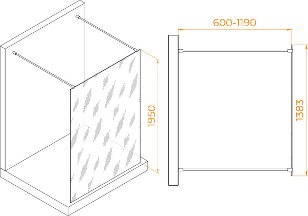 Душевая стенка RGW WA-016B / 35101614-14