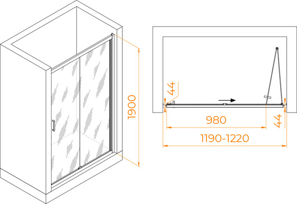 Душевая дверь RGW PA-21B / 06082112-14