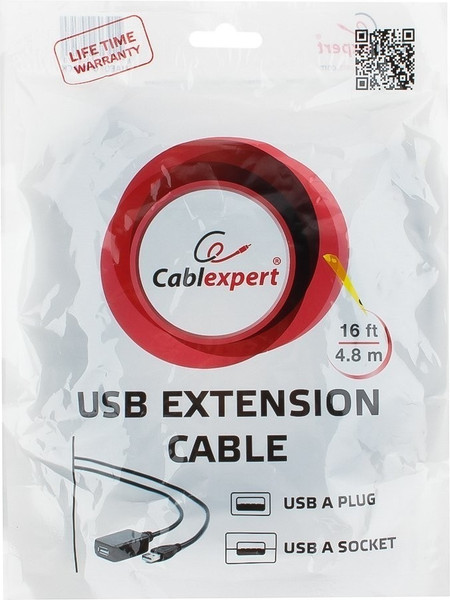 Удлинитель кабеля Cablexpert UAE016-Black