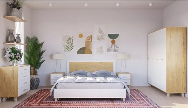 Двуспальная кровать Речицадрев Сканди 180x200 / Р375.11