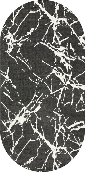 Коврик Safyun Bravo / SN539-GREY-CREAM-OVAL - фото