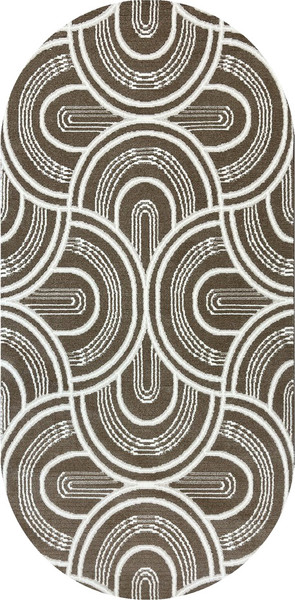 Коврик Safyun Bravo / SN550-LIGHT-BROWN-OVAL - фото