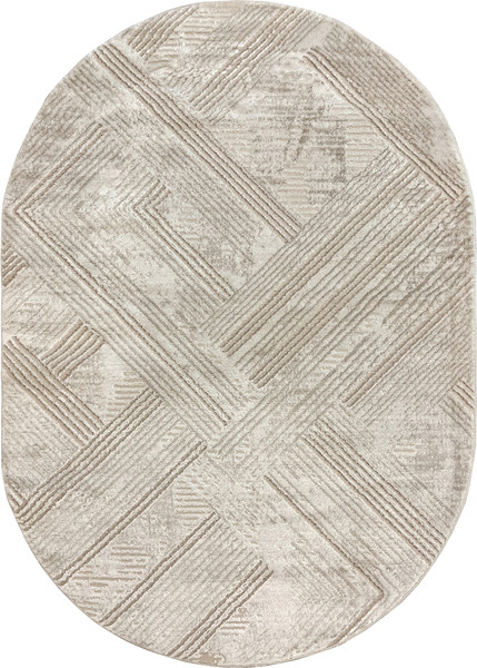 Коврик Safyun Eva / LZ113-CREAM-BEIGE-OVAL - фото